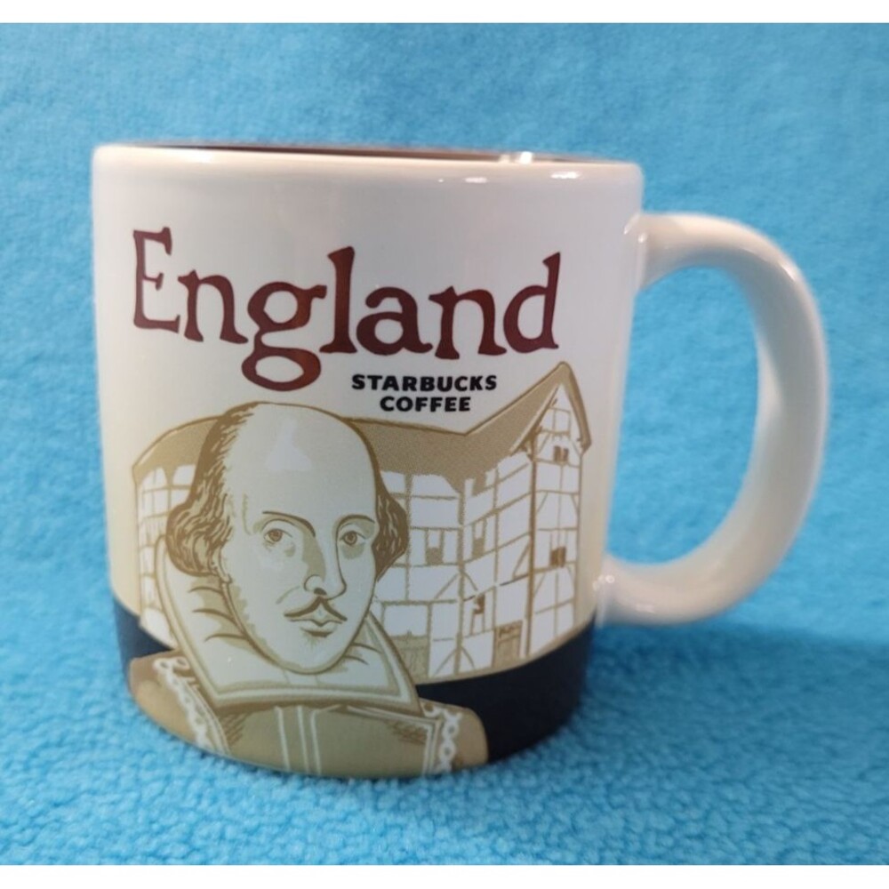 Starbucks England Global Icon City Shakespeare Coffee Mug Cup 3 oz 2014